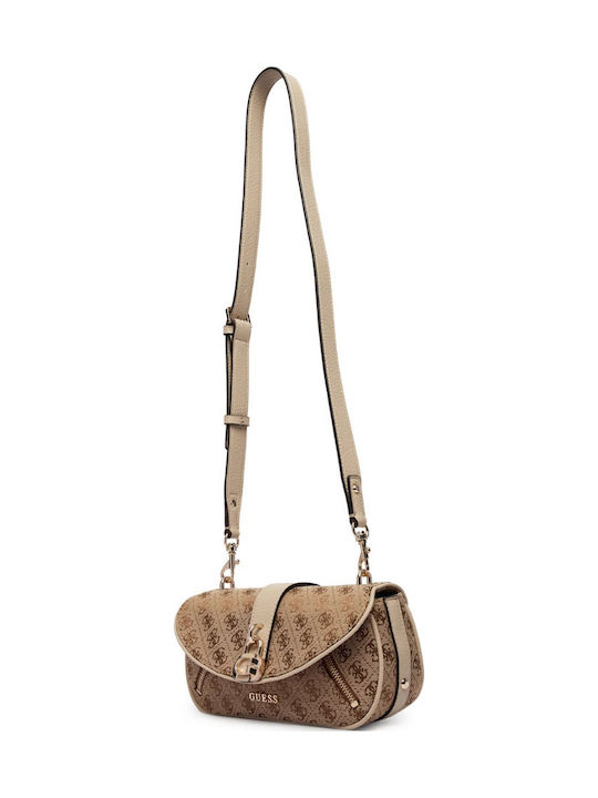 Damentasche mit Klappe in Beige