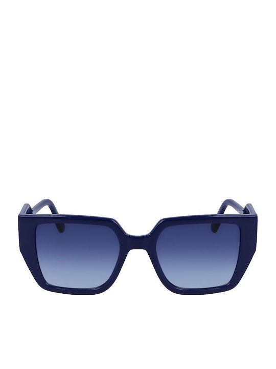 Karl Lagerfeld Women's Sunglasses with Navy Blue Plastic Frame and Blue Gradient Lens KL6098S-400