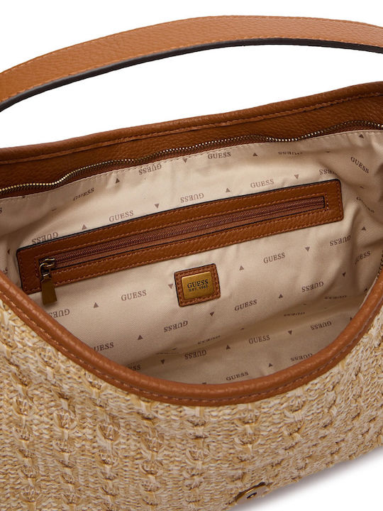 Knitted Women's Handbag Shoulder Beige