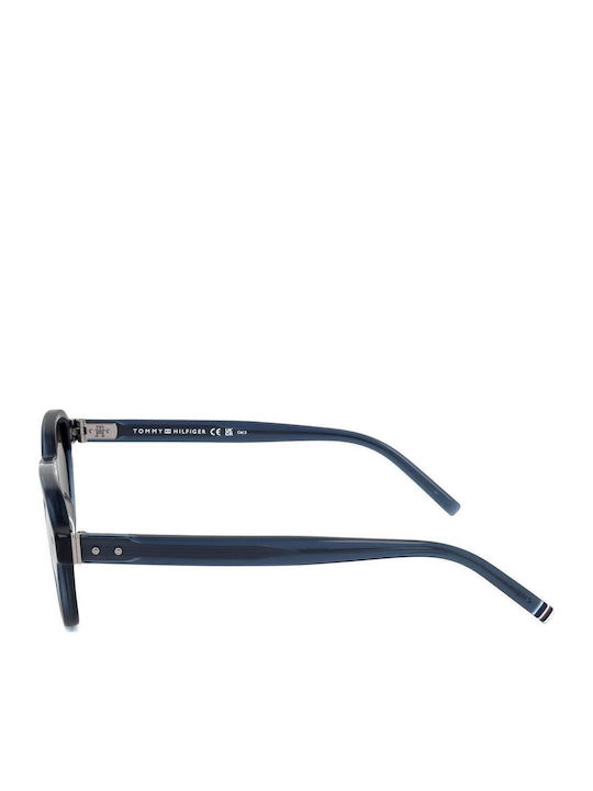 Tommy Hilfiger Men's Sunglasses with Blue Plastic Frame and Brown Lens TH1970/S PJP/70