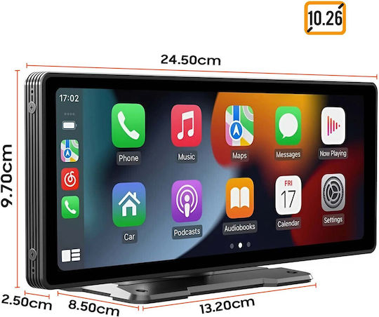 Avizar 10.26-inch Carplay Android Auto Screen Windshield Dashboard Black