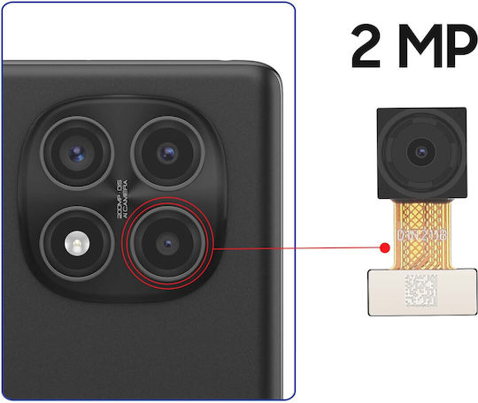 Clappio Rückfahrkamera Redmi Note 14 Pro 5G / 14 Pro Plus 5G 2MP Makrolinse Schwarz