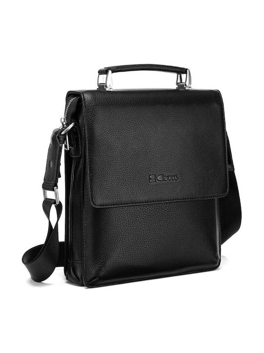 Leder Herren Tasche Schulter / Crossbody Schwarz