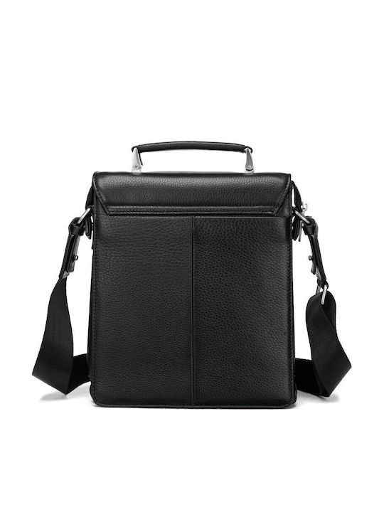 Leder Herren Tasche Schulter / Crossbody Schwarz