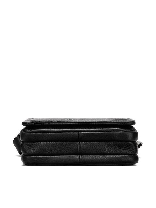 Leder Herren Tasche Schulter / Crossbody Schwarz