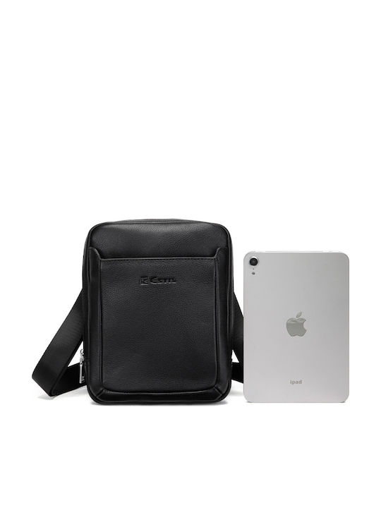 Leather Men's Shoulder / Crossbody Bag Black