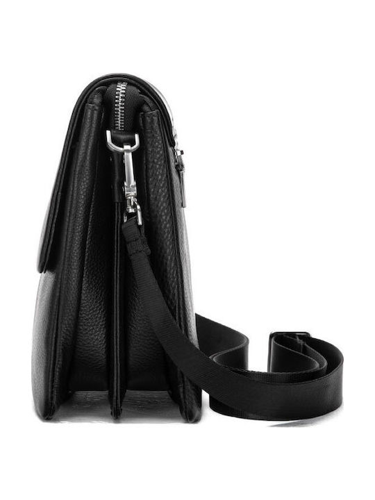 Leather Men's Shoulder / Crossbody Bag Black