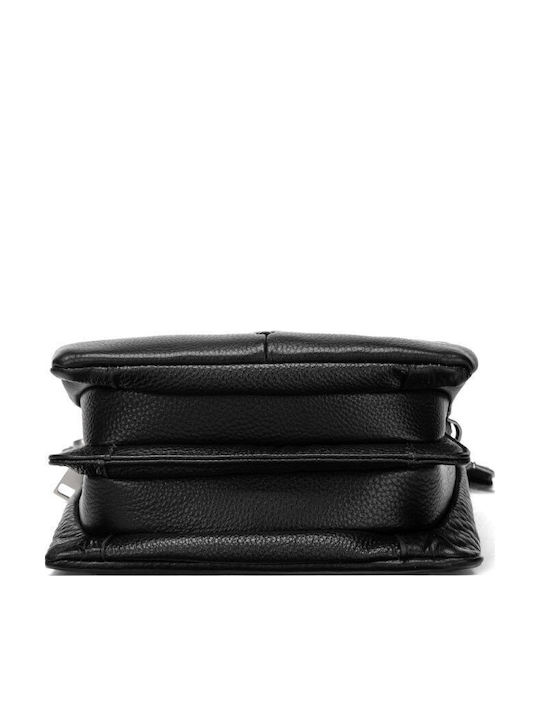 Leather Men's Shoulder / Crossbody Bag Black