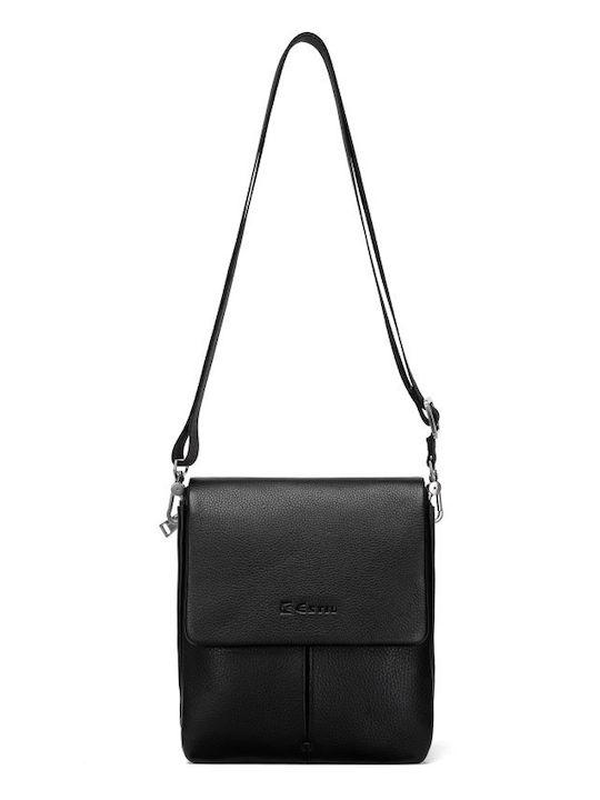 Leather Men's Shoulder / Crossbody Bag Black