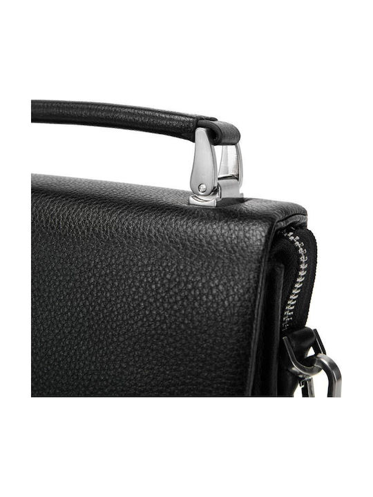 Leder Herren Tasche Schulter / Crossbody Schwarz