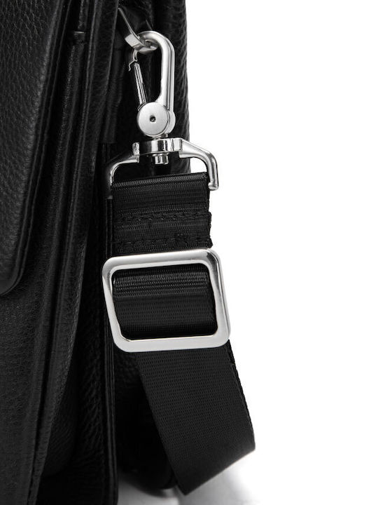 Leather Men's Shoulder / Crossbody Bag Black