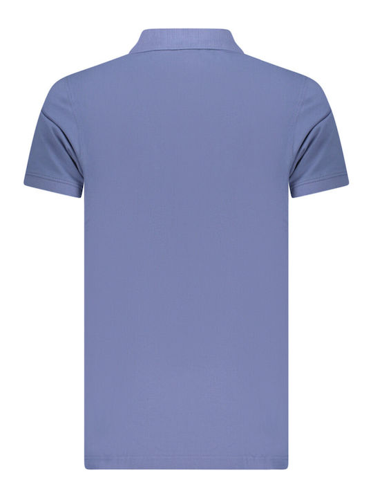 Polo Herrenbluse Kurzarm Blau