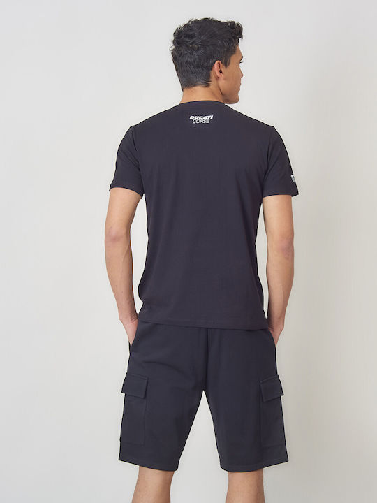 Herrenblusen Kurzarm T-Shirt Schwarz