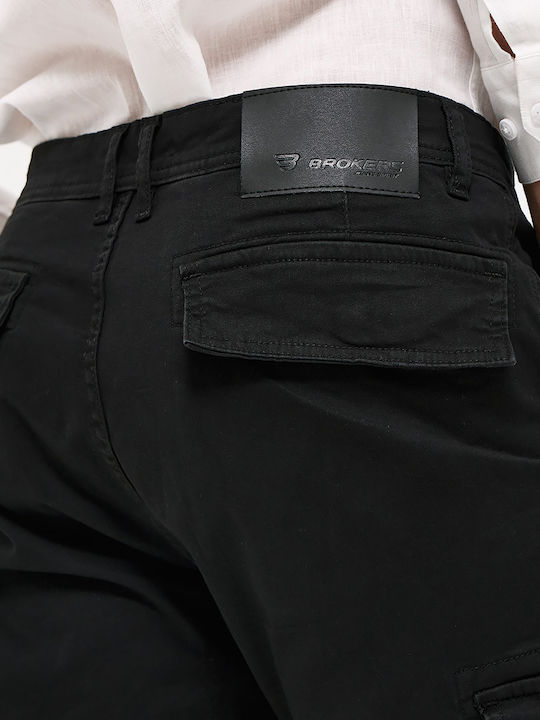 Cargo Elastic Trousers Black