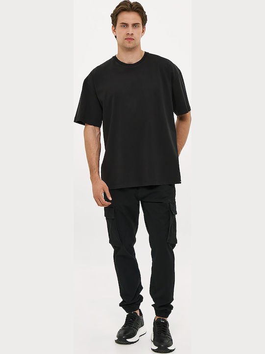 Cargo Elastic Trousers Black