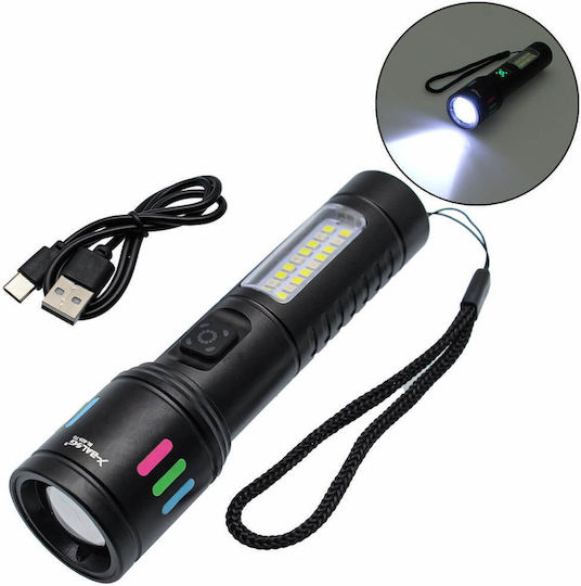 Wiederaufladbar Taschenlampe LED mit maximaler Helligkeit 800lm Weiß