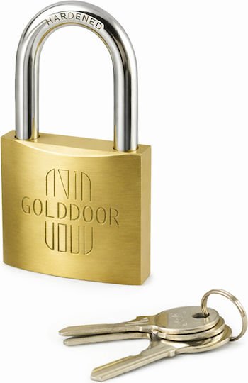 Golddoor Bronze Padlock Brass with Key 40mm 1pcs