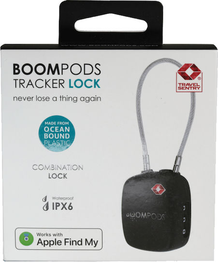 Boompods Πλαστικό Λουκέτο Πέταλο με Κλειδί με Πιστοποίηση TSA 37mm Γκρι
