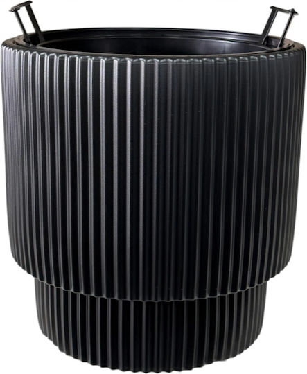 TnS Vega Plastic Black Flower Pot TnS Vega Plastic Black Flower Pot