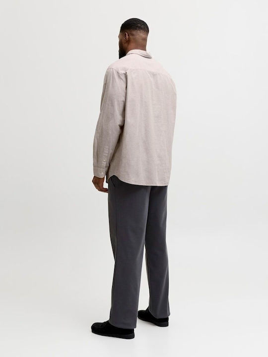 Jack & Jones Λινό Πουκάμισο Μπεζ