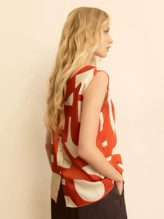 Women's Satin Sleeveless Blouse Multicolour