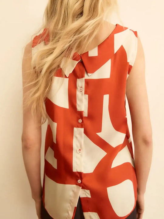 Women's Satin Sleeveless Blouse Multicolour
