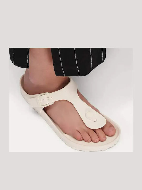 Gizeh Eva Flip Flops in Sandal Style in White Colour