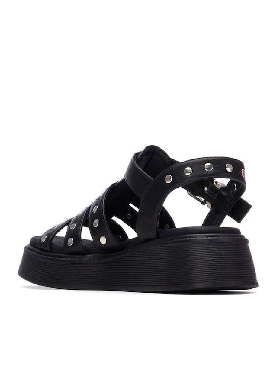 Women's Flat Sandals Flatforms Black