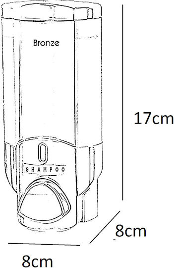 Bronze Art Wall-Mounted Commercial Soap Dispenser 225ml Nickel Matte