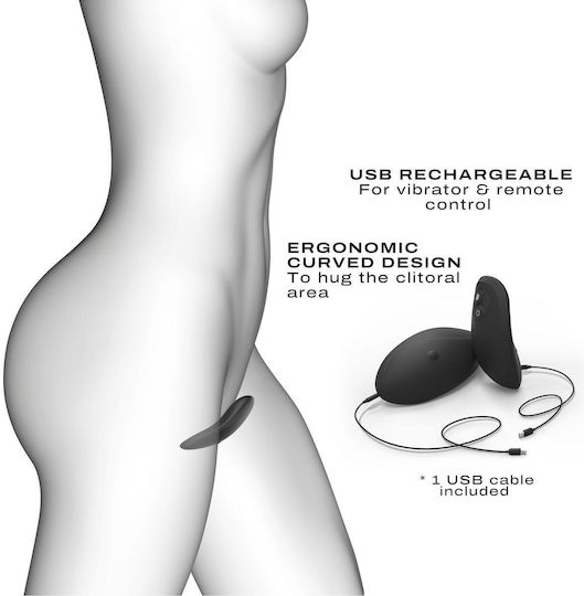 Dorcel Clitoral Vibrator with Remote Control Black
