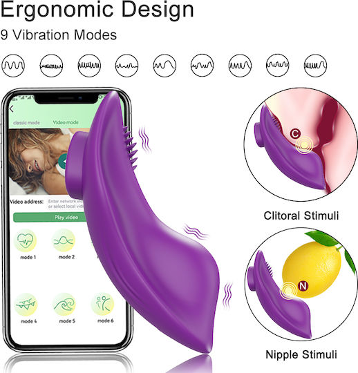 Vibrator for Couples with Remote Control Purple