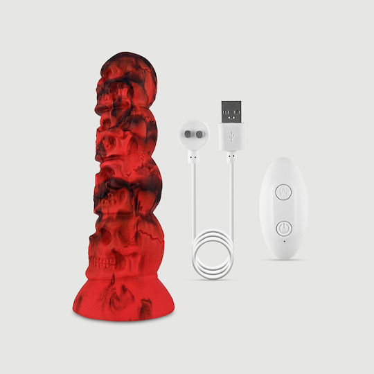 Realistischer Vibrator mit Fernbedienung Rot