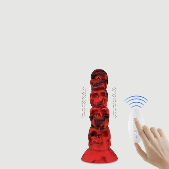 Realistischer Vibrator mit Fernbedienung Rot