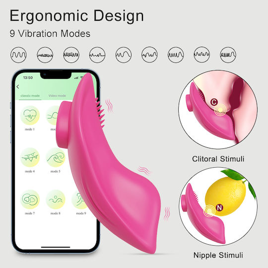 Kenna App Controlled Panty Silicone Wearable Vibrator Pink