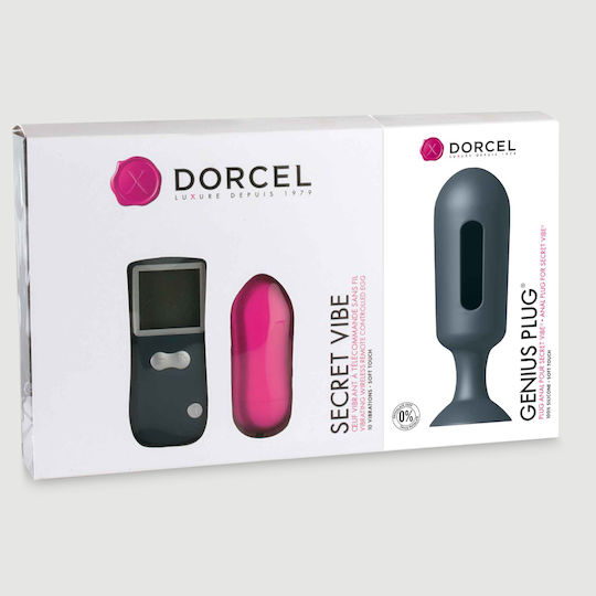 Dorcel Genius Secret Vibe Kit Mini Δονητής Bullet με Απομακρυσμένο Έλεγχο 8cm Ροζ