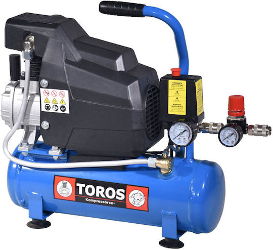 Toros Single-Phase Air Compressors 97dB with Power 1.5hp and Airtank 6lt 602080