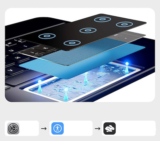 Θήκη Πληκτρολόγιο Nimin Ipad Pro 11 M4 2024 Qwertz Touchpad Μαύρη