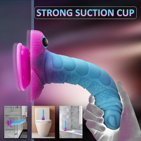 Realistic Dildo with Scrotum and Suction Cup Flesh