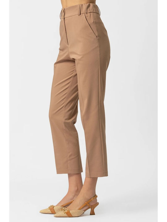 Damen Stoffhose Braun