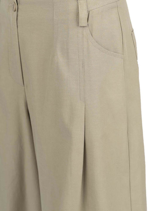 Pantaloni Capri Din Țesătură Pentru Femei Verzi