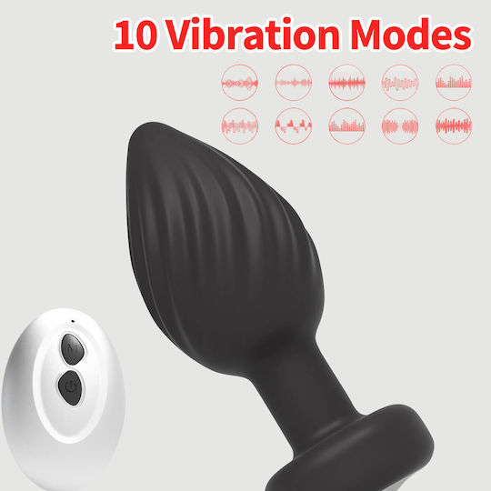 Plug Anal Cu Vibrație Mic Negru