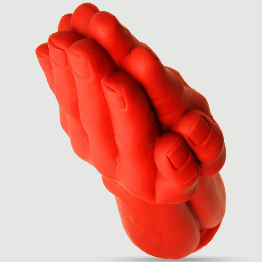 Διπλό Χέρι Σιλικόνης Fisting Βεντούζα Double Silicone Fisting Hand Stretch No 3 30 X 9 Cm Κόκκινο