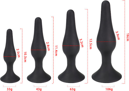 Analspielzeug Anal Plug Groß Schwarz