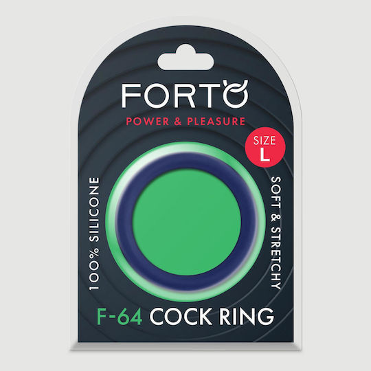 Φαρδύ Δαχτυλίδι Πέους Σιλικόνης Forto F-64 50 Mm Wide Silicone Large Cock Ring Μπλε