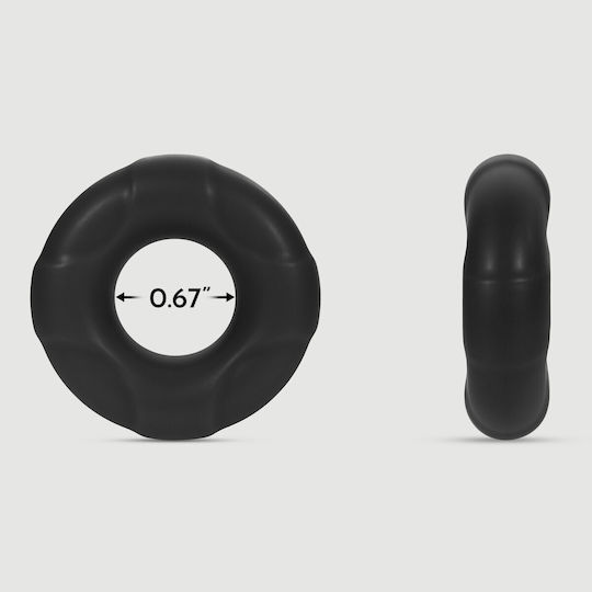 Δαχτυλίδι Πέους Σιλικόνης Forto F-33 17 Mm Silicone Small Cock Ring Μαύρο