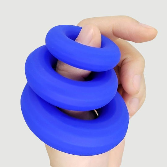 Δαχτυλίδι Πέους Εύκαμπτη Σιλικόνη Highway Rush Liquid Silicone Flexible Cock Ring Large 61 Mm Μπλε