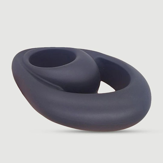 Εύκαμπτο Δαχτυλίδι Πέους Σιλικόνης Flexible Smiley Liquid Silicone Cock Ring Μαύρο