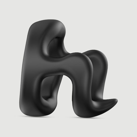 H Shaped Soft Silicone Cock Ring Black