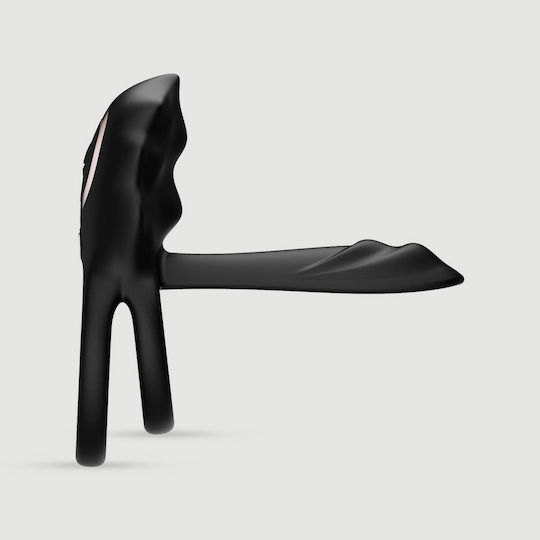 Inele Vibratoare Duble Pentru Penis Din Silicon Stimulator Clitoridian Flexibil Negru