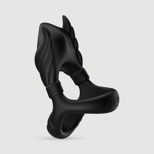 Inele Vibratoare Pentru Penis Din Silicon Urechi Silicone Classic Triple Vibrating Cock Ring Negru